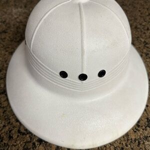 White Safari Hat with Black Accents